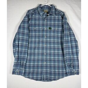 NWT L.L. Bean Shirt Mens XL Plaid 286410 Traditional Fit Sunwashed Canvas Button